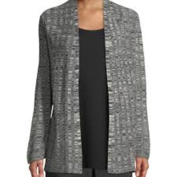Eileen Fisher Silk & Linen Open Cardigan Sweater Size S - Picture 3 of 12